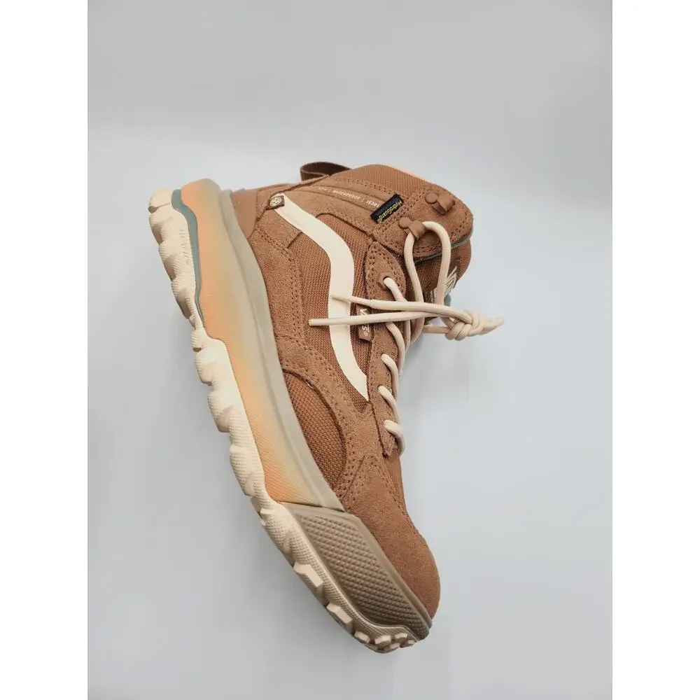 Mens Size 7 Vans Hiking Boots MTE Crestline Waterproof Lace Up Brown Sugar